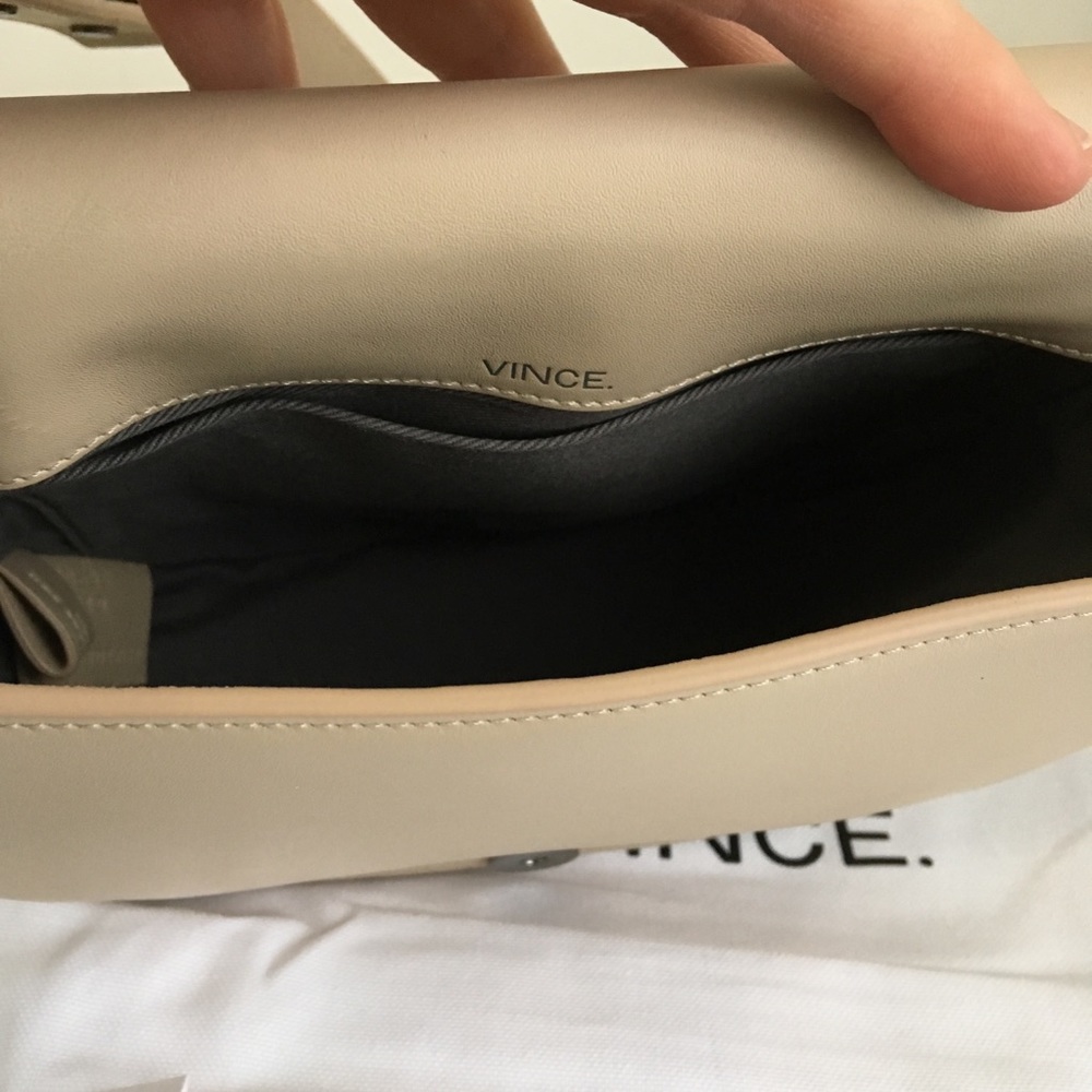 Vince Modern V Lizard Embossed Leather Crossbody - Picture 7 of 8